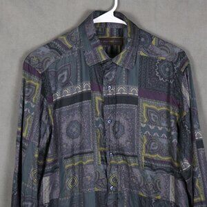 Etro Shirt Mens 40 Medium Purple Paisley Patterned Italian Made Button Up
